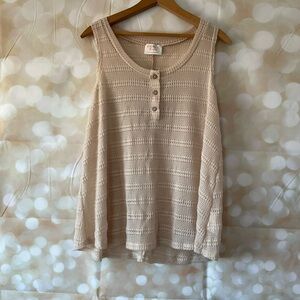 Fantastic Fawn Cream Knit Tank Top